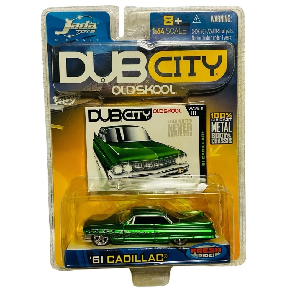 Dub City Oldskool 61 Cadillac 1:64 Jada Toys Metallic Green Die Cast